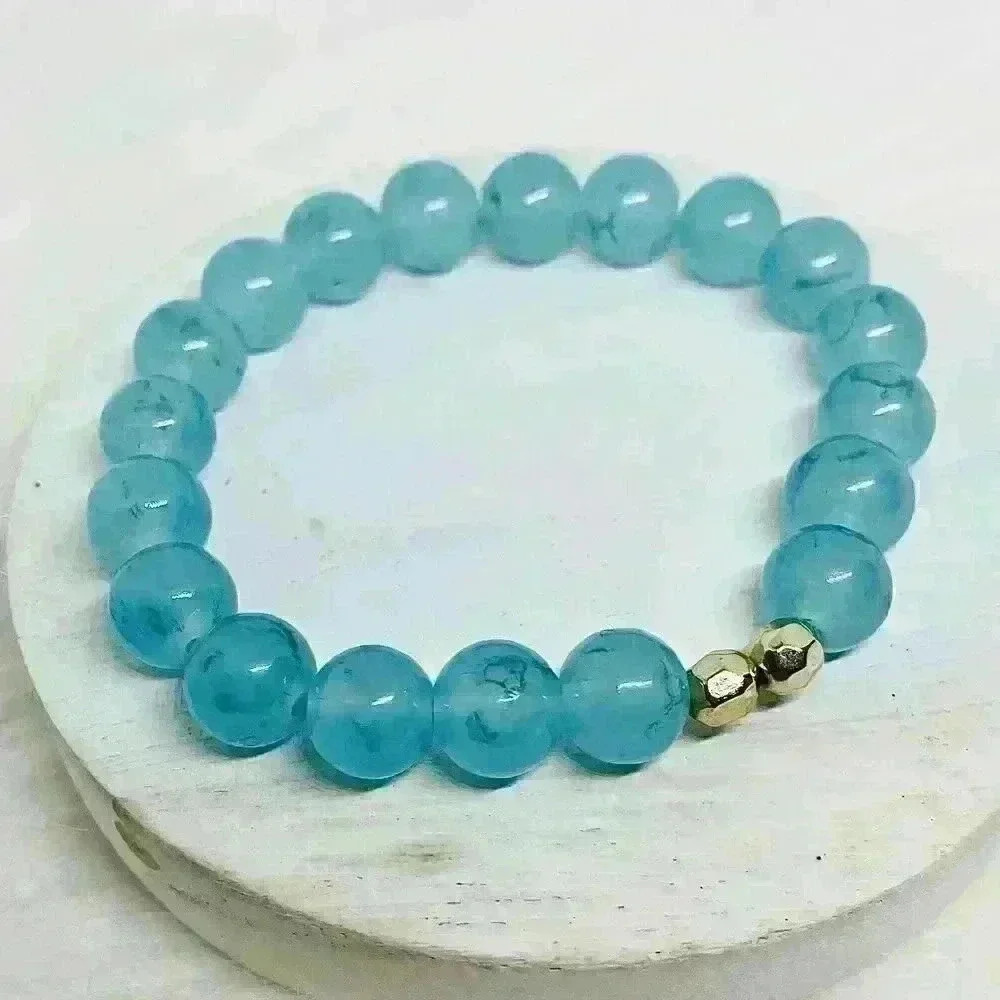 Aqua Caribbean Beaded Bracelet